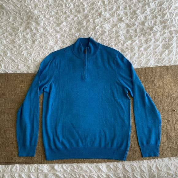 Jos. A. Bank Zip up Mens Medium Sweater - Picture 3 of 9